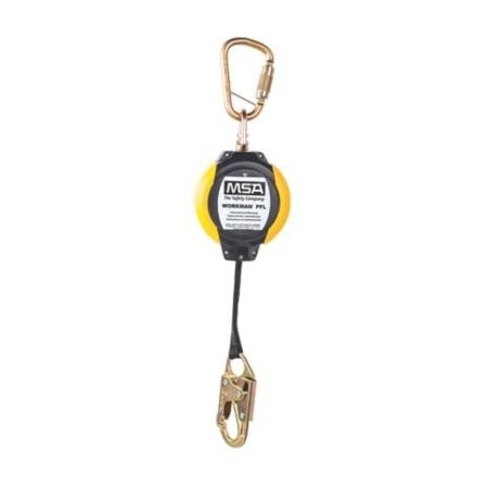 Msa Safety Workman Web Pfl, 12', 36C Steel Snaphook, Includes 1" Steel Carabiner,  10093353